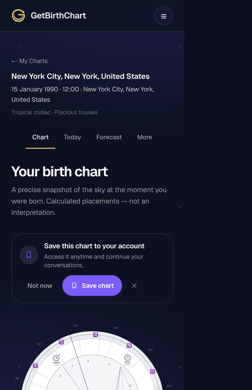 GetBirthChart mobile chart result for the synthetic New York City fixture